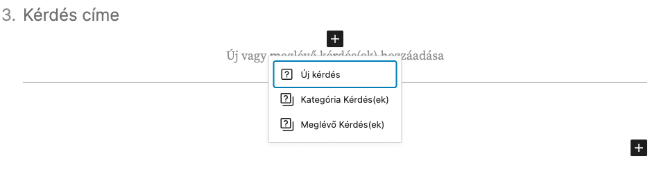 Új kérdés hozzáadása - Sensei