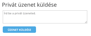 Privát üzenet küldés ablak - Sensei