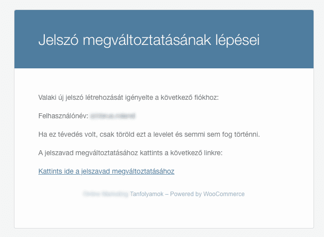 Elfelejtett jelszó - E-mail