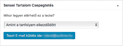 Tartalom csepegtetés - Amint a tanfolyam elkezdődik - Sensei
