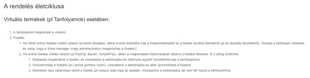 Számozott lista - ordered list - normálisan megjelenő hierarchia