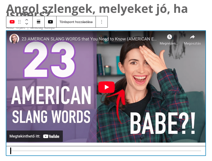 Interaktív videó - Töréspont hozzáadása - Sensei